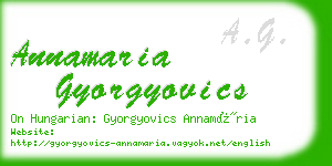 annamaria gyorgyovics business card